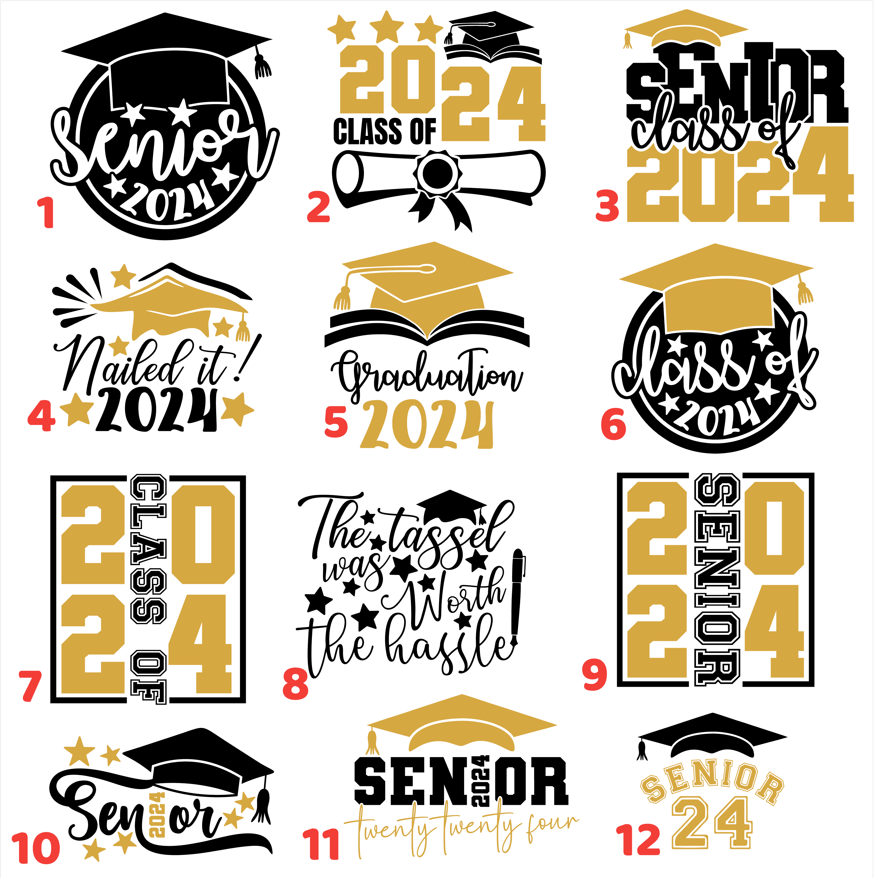 Graduate 2024 T-Shirt (various styles) | Mema's Custom Studio