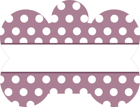 Polka Dot Bone Shape Dog Tags