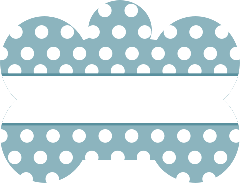 Polka Dot Bone Shape Dog Tags