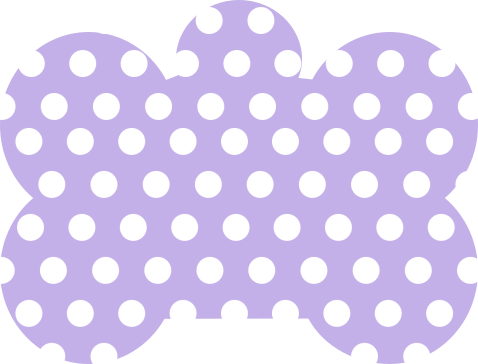 Polka Dot Bone Shape Dog Tags