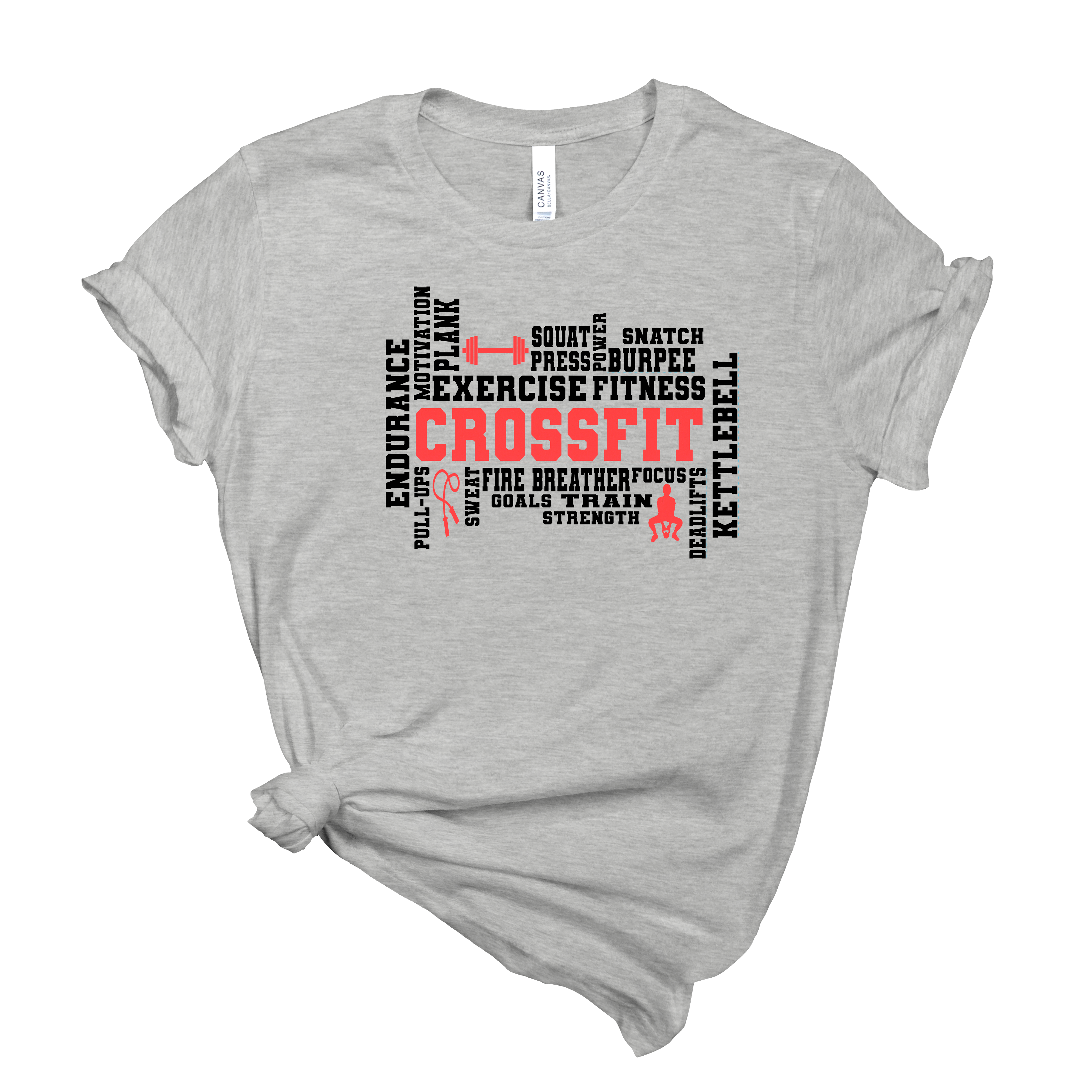 Crossfit Word Art T-Shirt | Mema's Custom Studio