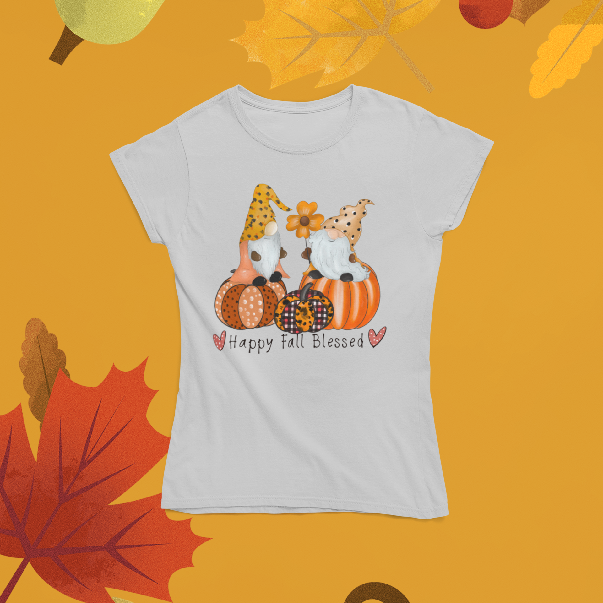 Happy Fall Blessed Gnomes T-Shirt | Mema's Custom Studio
