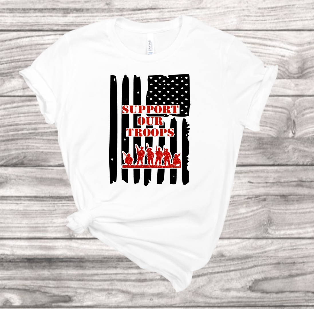 Support Our Troops T-shirt | Mema's Custom Studio - Mema's Custom Studio