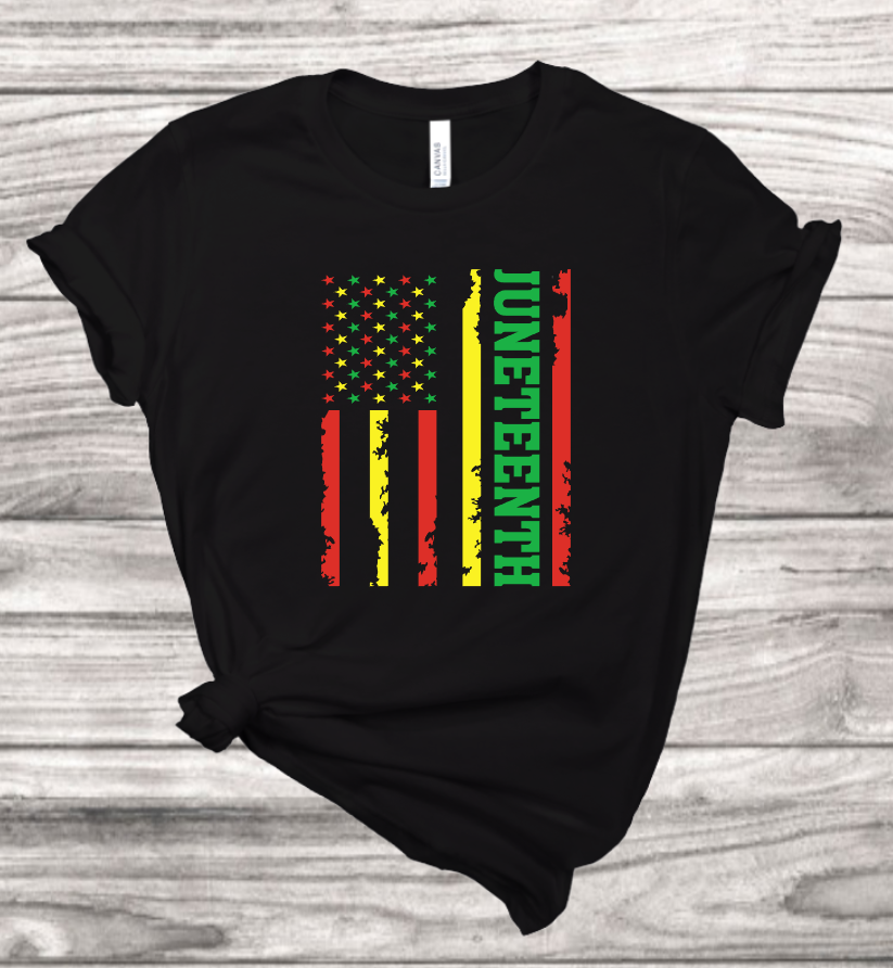 Juneteenth Flag T-Shirt | Mema's Custom Studio - Mema's Custom Studio