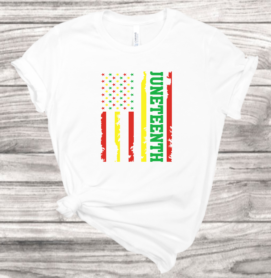 Juneteenth Flag T-Shirt | Mema's Custom Studio - Mema's Custom Studio