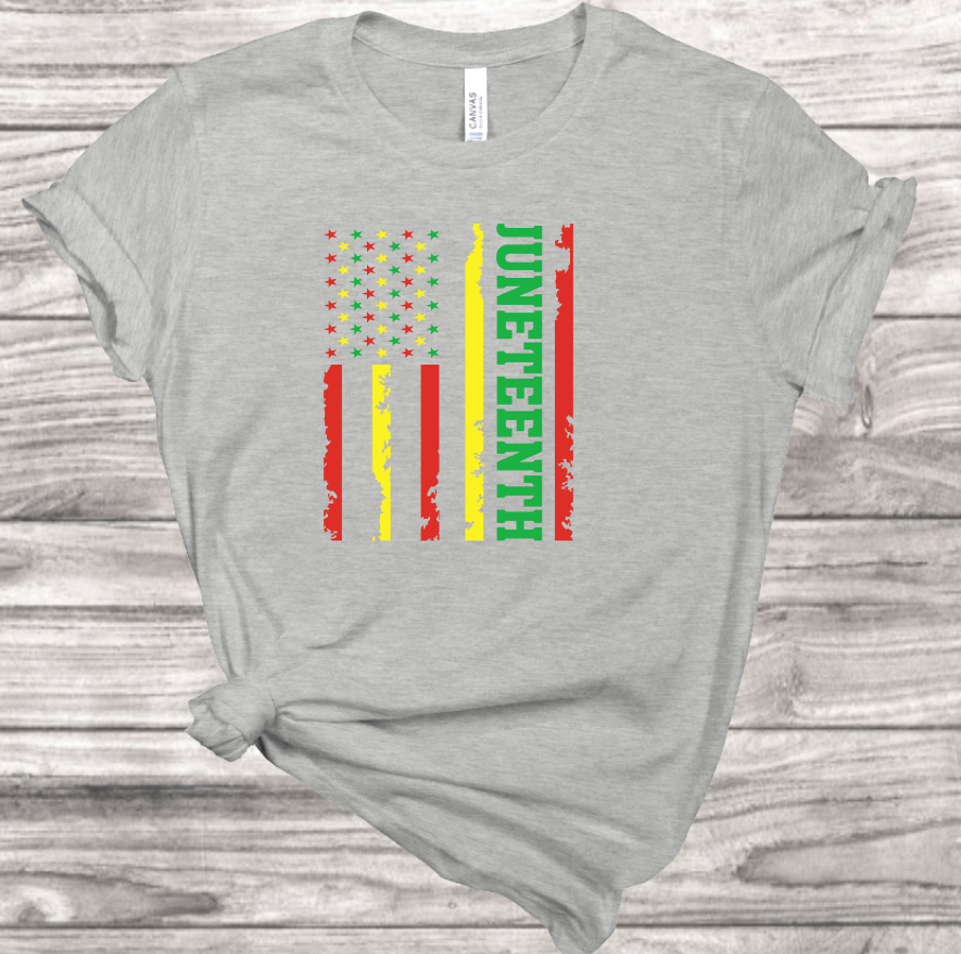 Juneteenth Flag T-Shirt | Mema's Custom Studio - Mema's Custom Studio