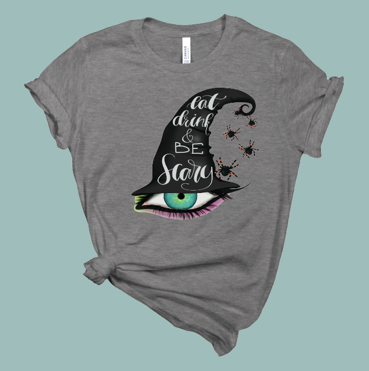 Scary Hat Halloween T-Shirt | Mema's Custom Studio