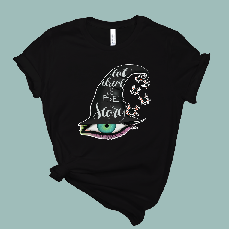 Scary Hat Halloween T-Shirt | Mema's Custom Studio