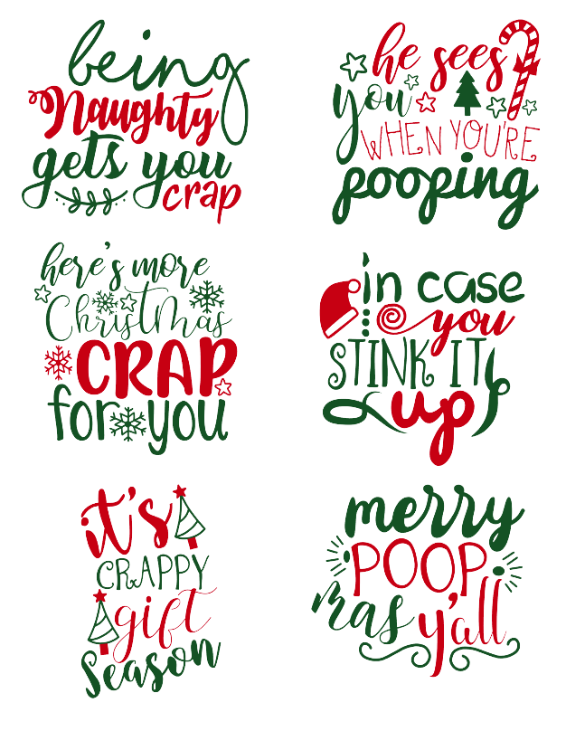 Christmas Toilet Paper Gag Gift