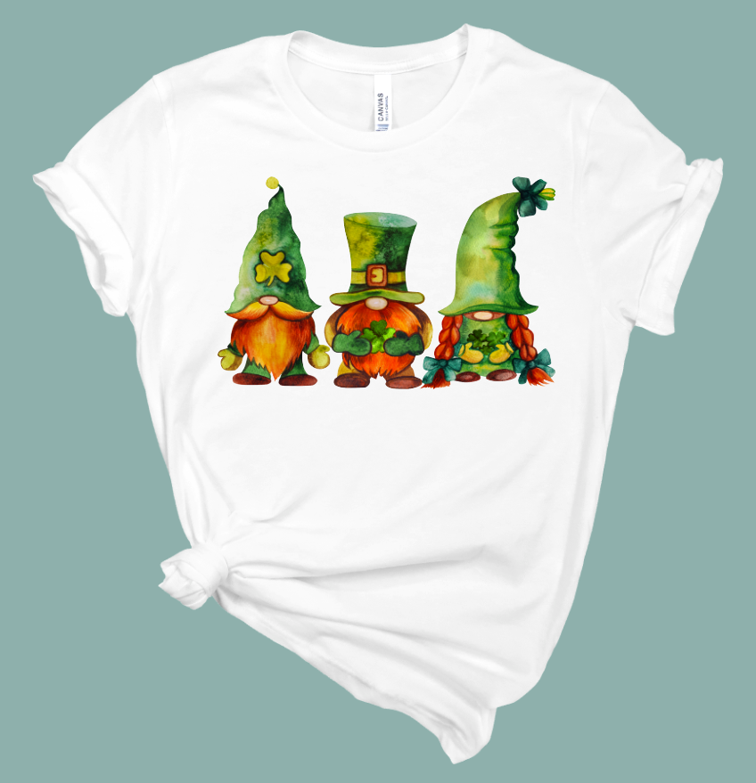 St. Patrick's Day Gnomes 2 T-Shirt | Mema's Custom Studio