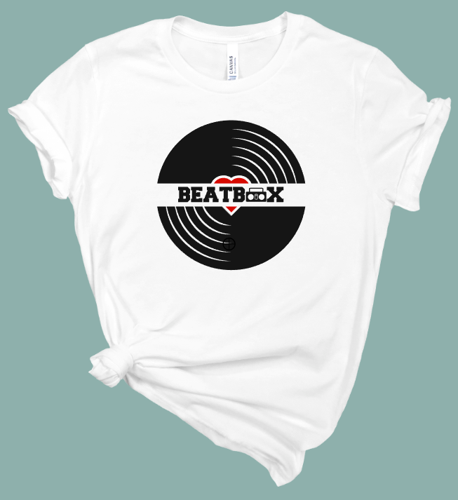 Beatbox Vinyl Record T-Shirt | Mema's Custom Studio