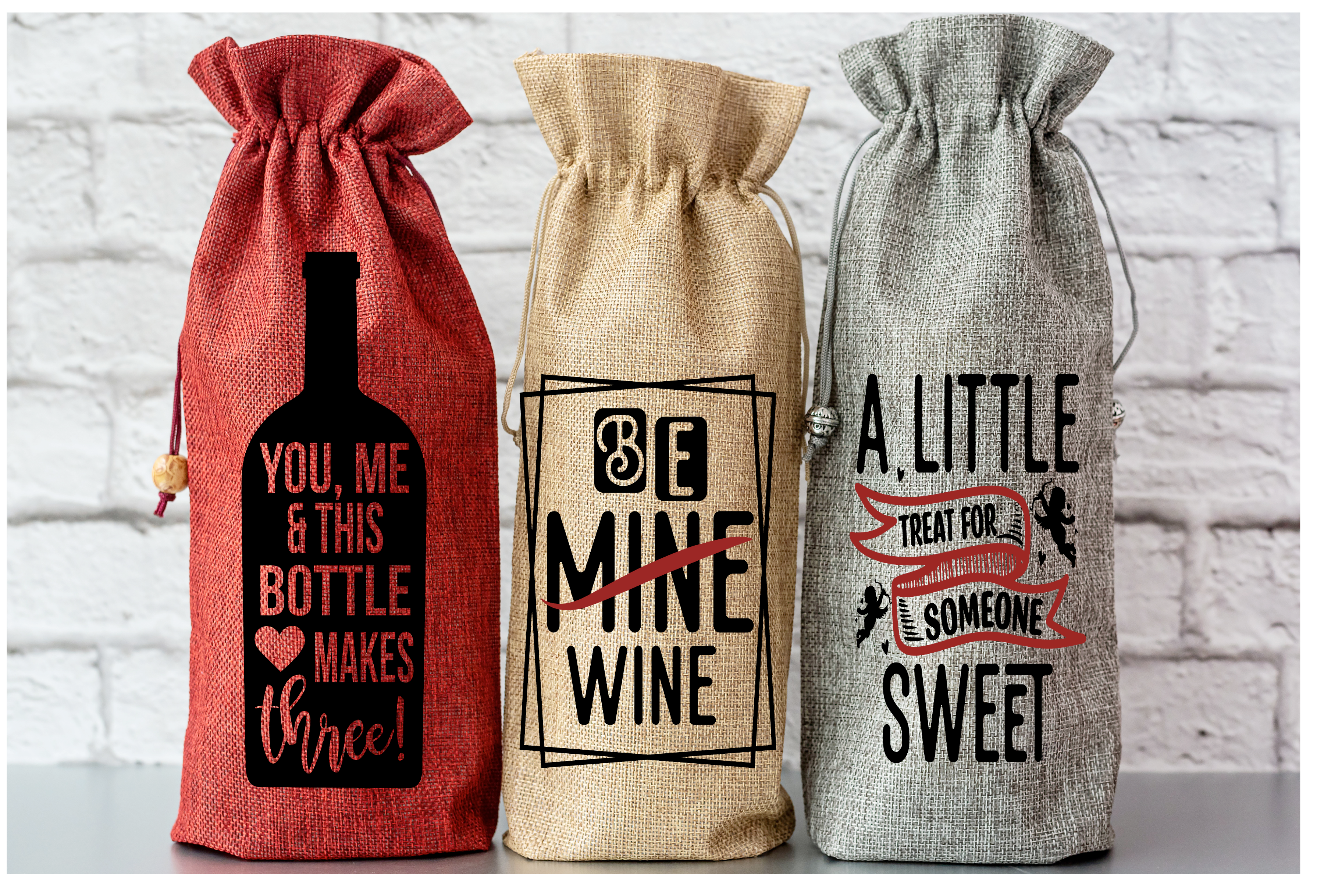 Love themed Wine Bags | Mema's Custom Studio