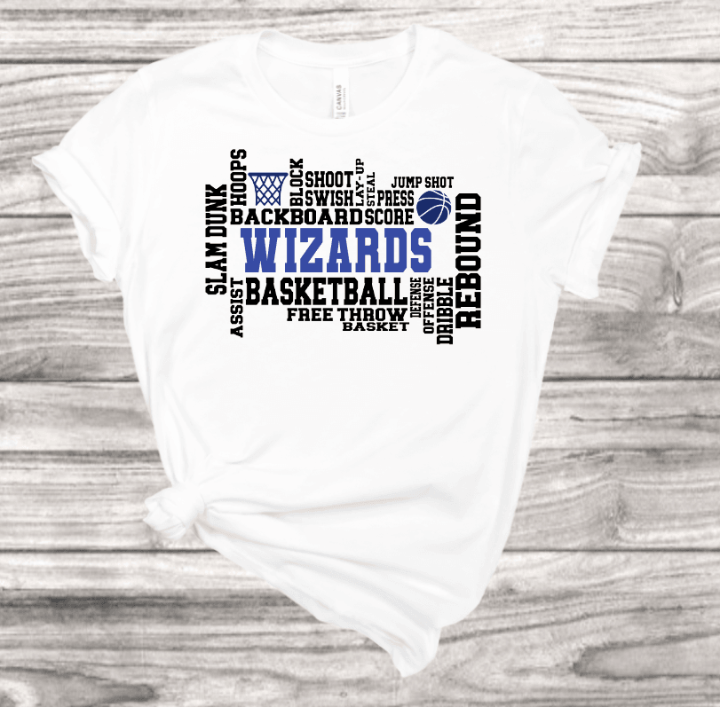 Basketball Word Art T-Shirt | Mema's Custom Studio - Mema's Custom Studio